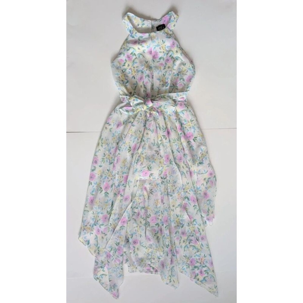 Lilt Girls Dressy Flowy Skirted Floral Romper Dress Size 8